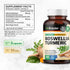 BIO KRAUTER Turmeric Supplement with Boswellia Extract Capsules - 2000 mg Blend, 100 Count, Vegan Formula
