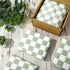 Whaline 100 Sheets Checkered Tissue Paper, Sage Green Gift Wrapping Paper for DIY Crafts Party Decorations