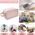 Travel-Accessories Makeup Bag for Women, Water Resistant Toiletry Bag for Travel Essentials, Eco Leather Cosmetic Bag