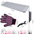 MORGLES Heat Resistant Gloves - 2 Pcs Professional Heat Gloves for Hair Styling with 6 Hair Clips & 2 Styling Combs