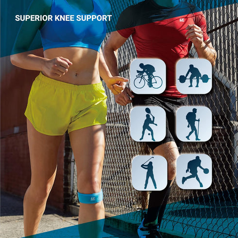 LP SUPPORT Patella Strap for Knee Pain Relief, Tendon Support Brace for Running, Soccer, Tennis, One Size Fits All