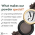 Marie-José Dark Brown Eyebrow Powder - Warm, Rich Chocolate Brown Makeup Powder, Compact Size 0.10oz