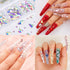 Multi Shapes 3D Glass AB Nail Art Rhinestones, 1085 Pieces Crystal Clear Flatback Rhinestones with Organizer