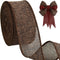TONIFUL Burlap Wired Ribbon, 1-1/2 Inch Faux Burlap Ribbons for Christmas and Gift Wrapping Decoration