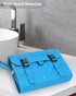 Relavel Travel Hanging Toiletry Bag - Large Capacity Waterproof Makeup Organizer Case for Women & Men (Blue)