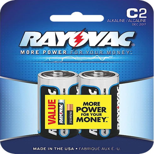 BATTERY, ALKALINE C, 2PK, SVBE