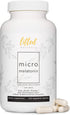 Lifted Naturals Micro Melatonin Family Size - 220 Vegetable Capsules, 100 mcg Low Dose Non-GMO Fast Dissolve Sleep Aid