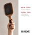Kent PF18 Medium Cushion Paddle Brush - Detangling for Fine, Long, Thick, Curly Hair, Scalp Massager, Made in England