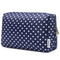 Narwey Cute Makeup Bag, Travel Cosmetic Organizer with Compartments for Women Girls in Large Polka Dot Design