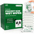 Zero Trace Flushable Wipes Pack Portable Travel Wipes with Aloe Pocket Size