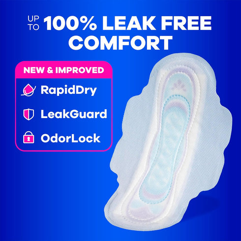 Always Ultra Thin Pads with Wings, Size 2, Long Super, 42 Count