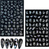 10 Sheets Flower Nail Stickers, Silver Nail Decals 3D Self-Adhesive Leaf Nail Art Stickers for Women Manicure