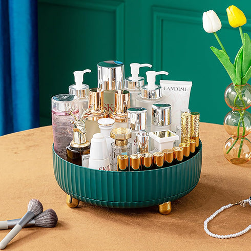 Anyoifax 360 Degree Rotating Makeup Perfume Organizer Tray, Lazy Susan Skincare Lotion Storage for Dresser, Bathroom