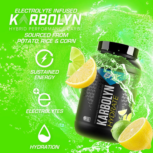 EFX Sports Karbolyn Hydrate - Carbohydrate Powder + Electrolytes, Sugar Free Sports Drink Mix, 66 Servings (Lemon Lime)