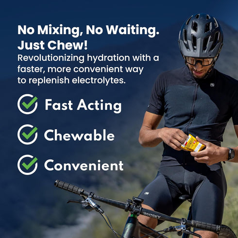 SaltStick Electrolyte FastChews - 60 Tropical Mango Chewable Electrolytes for Running and Hydration, 60 Count