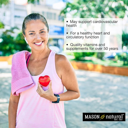 MASON NATURAL Heart Trio: Co Q10, Vitamin E & Fish Oil, 60 Softgels for Cardiovascular Health