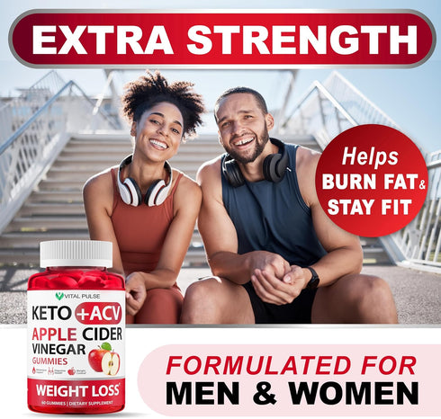 Vital Pulse Gummies Gummies Gummy Keto ACV Advanced Weight Loss - Sugar Free ACV Keto - Supplement for Women and Men