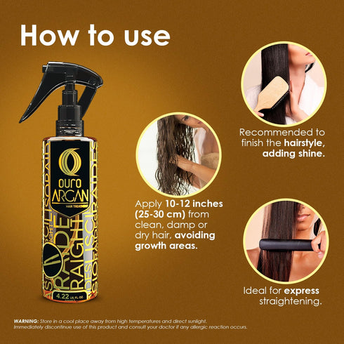OURO 100% Pure Moroccan Argan Oil, 4.22 Oz - Natural Antioxidant for Hair, Moisturizes and Controls Frizz