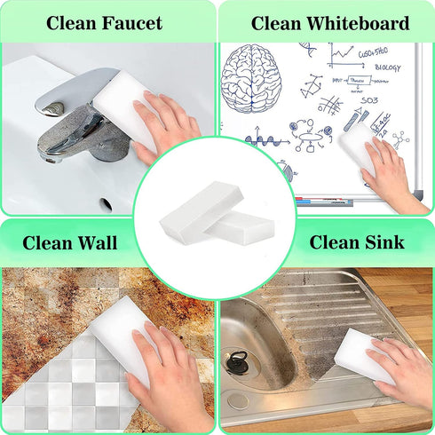 100/180 Pack Magic Sponge Eraser, Non-Scratch Melamine Foam Sponges for Multi-Functional Household Cleaning