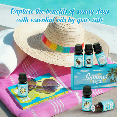 Summer Essential Oils Set - ARVIDSSON Tropical Fragrance Oil for Candle Making, Diffuser Scented Oil - Ocean Breeze