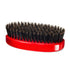 Torino Pro Wave Brush, Medium Hard Oval Palm/Military Bristle Brush for 360 Waves - Red