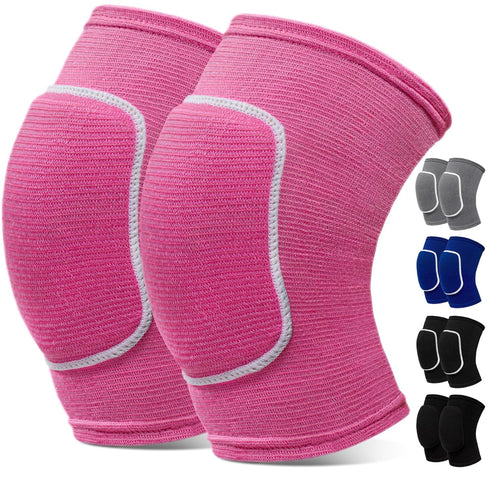 Volleyball Knee Pads for Women, Men, Kids - Knee Brace for Basketball, Volleyball, Football, Dance (Red, Large)