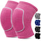 Volleyball Knee Pads for Women, Men, Kids - Knee Brace for Basketball, Volleyball, Football, Dance (Red, Large)