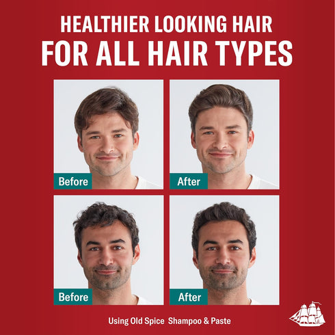 Old Spice No-Poof Paste, Hair Styling Paste for Men, Medium-High Hold, Low Shine, 2.22 Oz