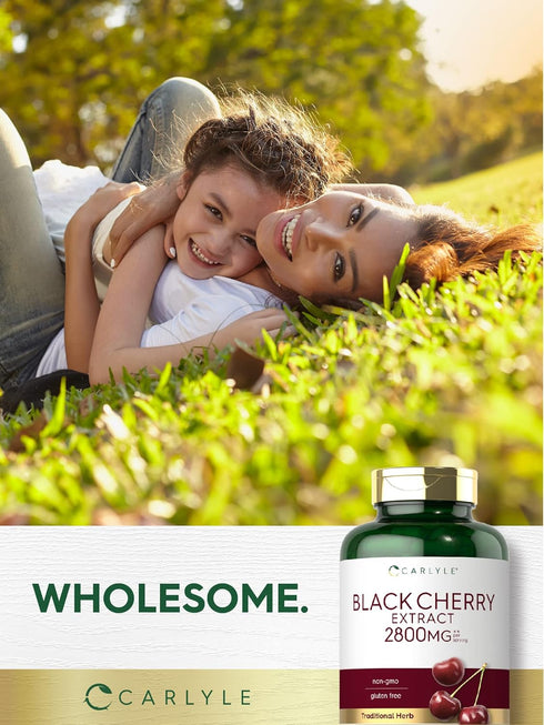 Carlyle Black Cherry Extract Concentrate, 2800 mg, 240 Capsules, Non-GMO, Gluten Free Supplement