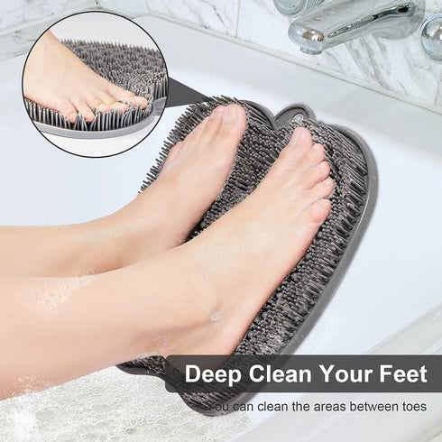 HONYIN Foot Scrubber for Shower, XL Size Non-Slip Suction Cups, Cleans, Exfoliates & Massages Feet
