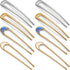 WILLBOND 8 Pieces French Hair Pin, Metal U Shaped Pins, 4 Inch Chignon Sticks for Women