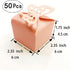 Pink Butterfly Candy Treat Boxes Set, Wedding Party Favors, Small Gift Box Bulk Supplies 2x2x2 inch, 50pc