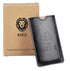 Premium Dual-Action Beard Comb, Natural Ox Horn and Sandalwood, Double Sided with Black Protective Case, Perfect
