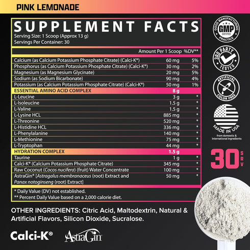 Nutrex Research EAA Hydration | EAAs + BCAA Powder | Muscle Recovery, Strength, Muscle Building, Endurance | 8G