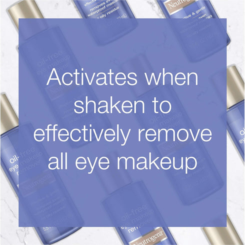 Neutrogena Gentle Oil-Free Eye Makeup Remover & Cleanser, Non-Greasy, Removes Waterproof Mascara, 3 x 5.5 fl. oz