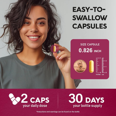 Vitamin B Complex for Men & Women, 60 Vegan Capsules - 11-in-1 B-Complex with Vitamin C, Choline, Inositol for Energy,