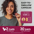 Vitamin B Complex for Men & Women, 60 Vegan Capsules - 11-in-1 B-Complex with Vitamin C, Choline, Inositol for Energy,