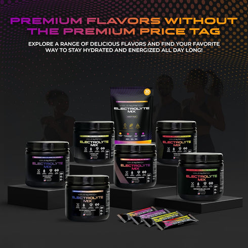 Pack 30 Electrolytes Hydration Sticks No Sugar - Zero Calorie Variety | Sugar Free Electrolytes for Keto & Vegan |