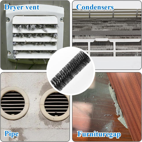 ZHJISHGUO 2 Pack (2, 1 Short+1 Dryer Vent Cleaner Kit - Long Flexible Lint Brush for Dryer Vents, Refrigerator Coils
