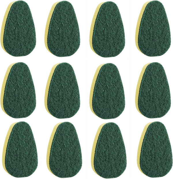 Dish Wand Refill 12 Pack - Durable Sponges for Kitchen Cleaning, Common Replacement Heads for Dish Wand