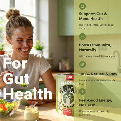 Immune GLP-1 12 Baobest Organic Baobab Fruit Powder, Raw Superfood with Vitamin C and Prebiotic Fiber, for Support