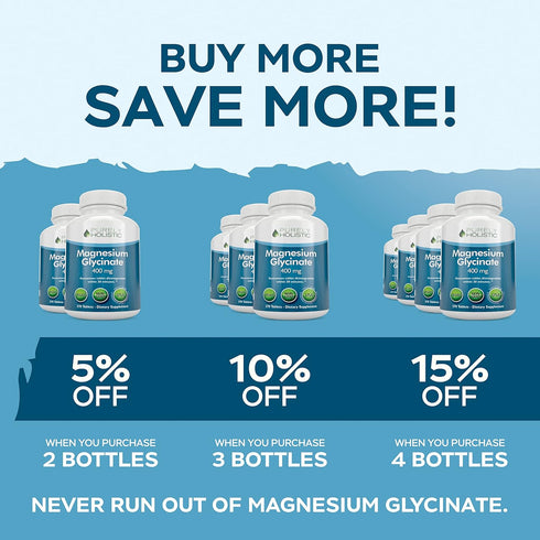 Magnesium Glycinate 400mg - 270 Tablets, Highly Bioavailable Elemental Magnesium for Sleep, Stress Relief