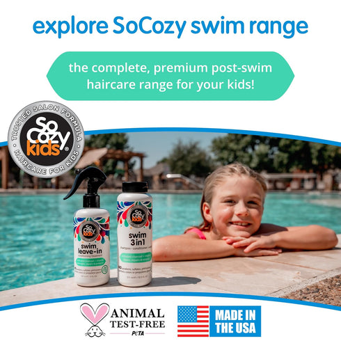 SoCozy Kids Swim 3-in-1 Shampoo, Conditioner & Body Wash, Salt & Chlorine Removing