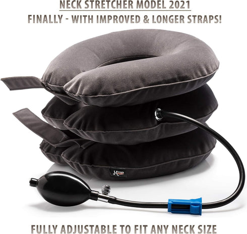 Pinched Nerve Neck Stretcher Cervical Traction Device for Home Pain Treatment | Inflatable Spinal Decompression Collar