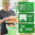 Lucky Family Green Compost Bags - 1.3 to 1.6 Gallon Kitchen Countertop Bin, 100% Compostable Trash Bags