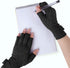 DISUPPO Arthritis Compression Gloves, Fingerless Hand Gloves for Pain Relief from Rheumatoid, Carpal Tunnel (L, Black)