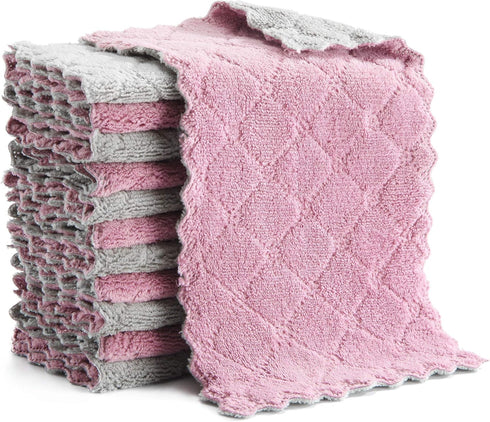 Hypermotion Microfiber Cleaning Cloth, Kitchen Towels, Double-Sided Microfiber Towel Lint Free Highly Absorbent
