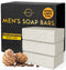 O Naturals 7.76 oz (3PC) Exfoliating Soap Bar Cedarwood - Heavy Grit All Natural Exfoliation Bar Soap for Men