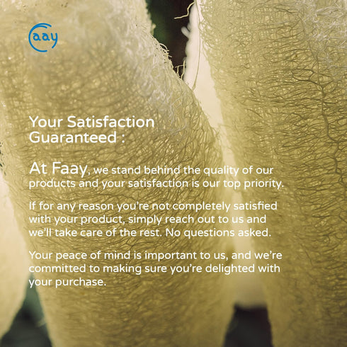 FAAY Soft Loofah Pad for Body Exfoliation, 2 Counts Shower Luffa Sponge for Gentle Spa Treatment at Home