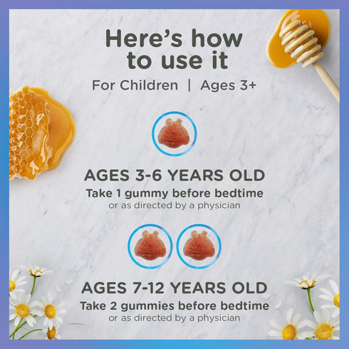Zarbee's Gentle Bedtime Gummies for Kids - Natural Honey, Raspberry Lemon, and Chamomile, 30ct